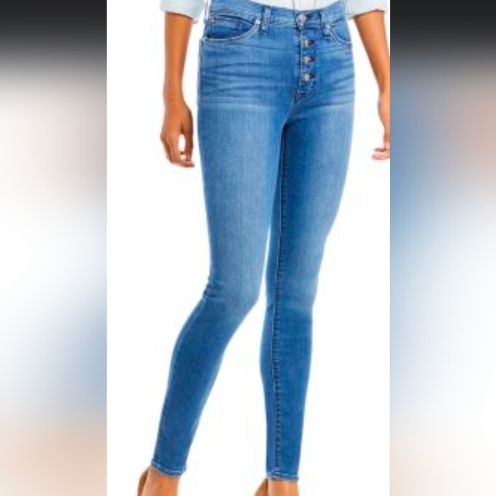 Hudson Jeans Women's Blair High Waist Skinny Ankle Jeans With Button Front
